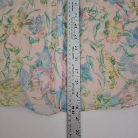 Vintage Victoria's Secret Gold Label Top Robe Size P XS Sheer Floral Pink Lace - Picture 9 of 9